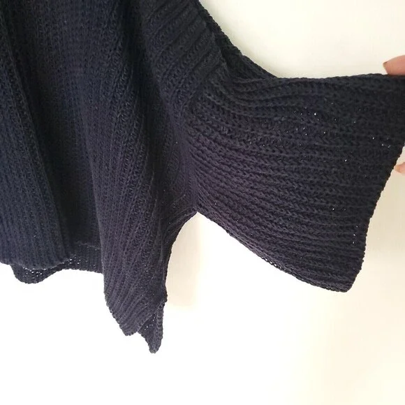 Vintage Eskandar Knit 100% Linen Sweater Womens Large Blue see through Lagenlook - Picture 5 of 16